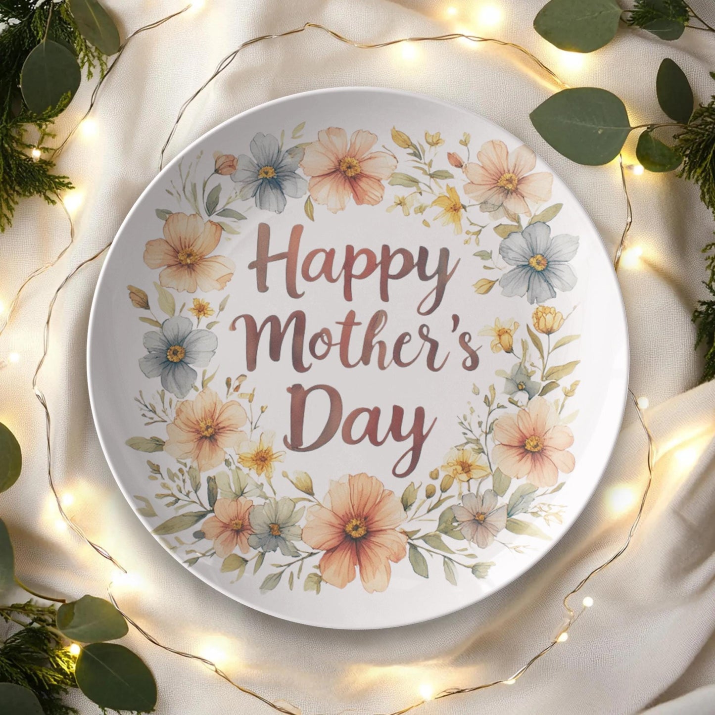 Mother's Day Commemorative Plate - Special Gift for Mom, Kitchen Decor