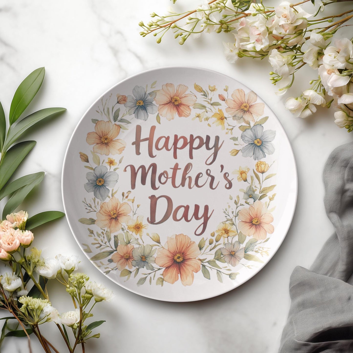 Mother's Day Commemorative Plate - Special Gift for Mom, Kitchen Decor