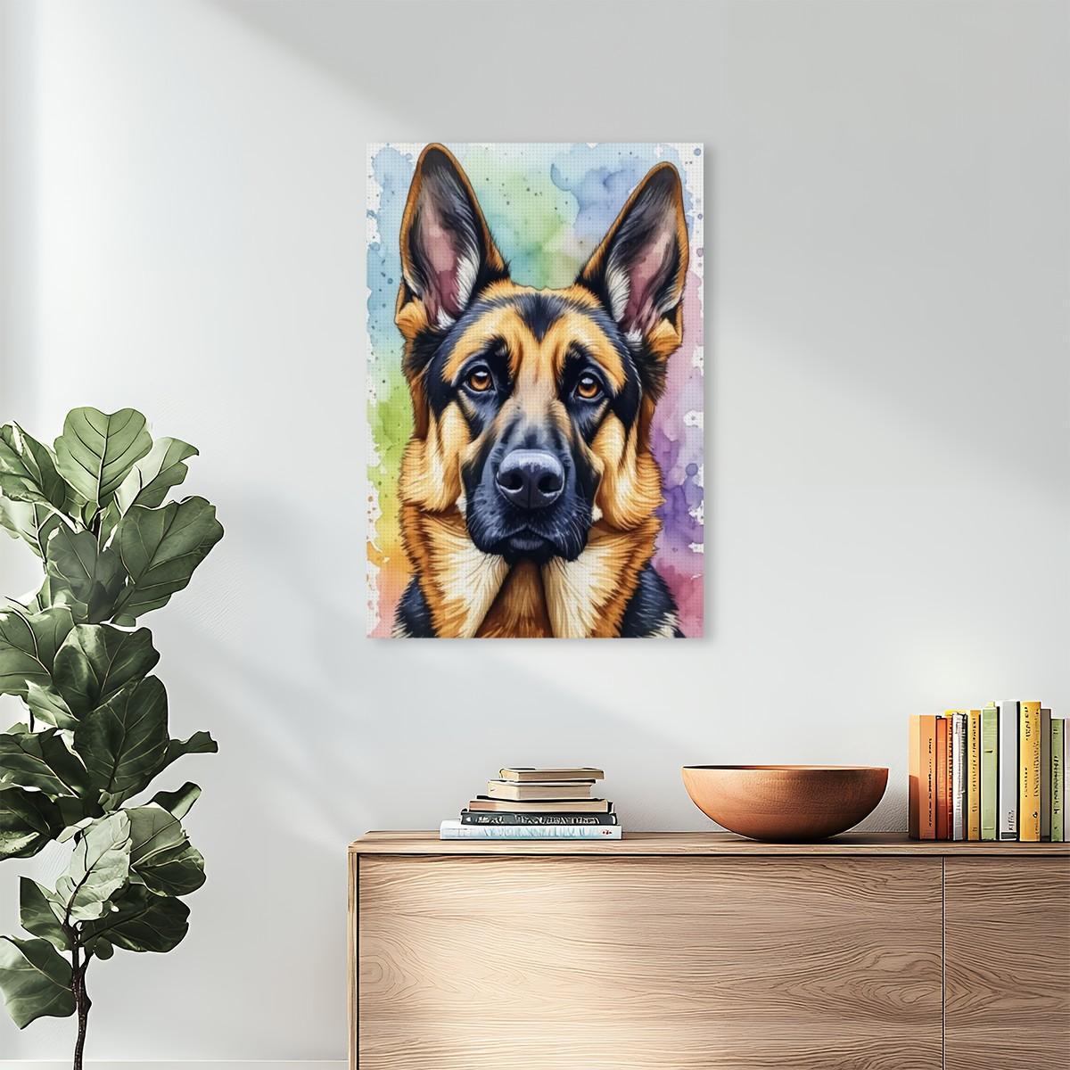 German Shepherd DIY Diamond Painting Kit - No Frame Included - Dog Art Craft Project