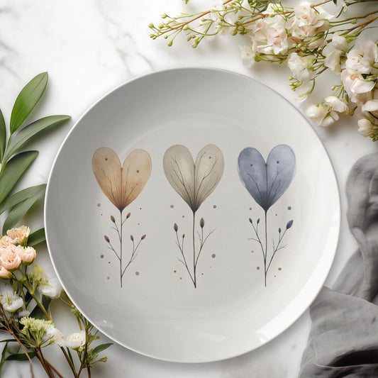 Heart Shaped Thermosaf Plates - Heat Resistant Dinnerware Set for Kitchen Dining