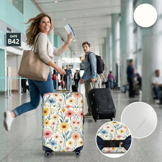 Daisy Thickened Luggage Cover - Protective Suitcase Protector for Travel Bag Security
