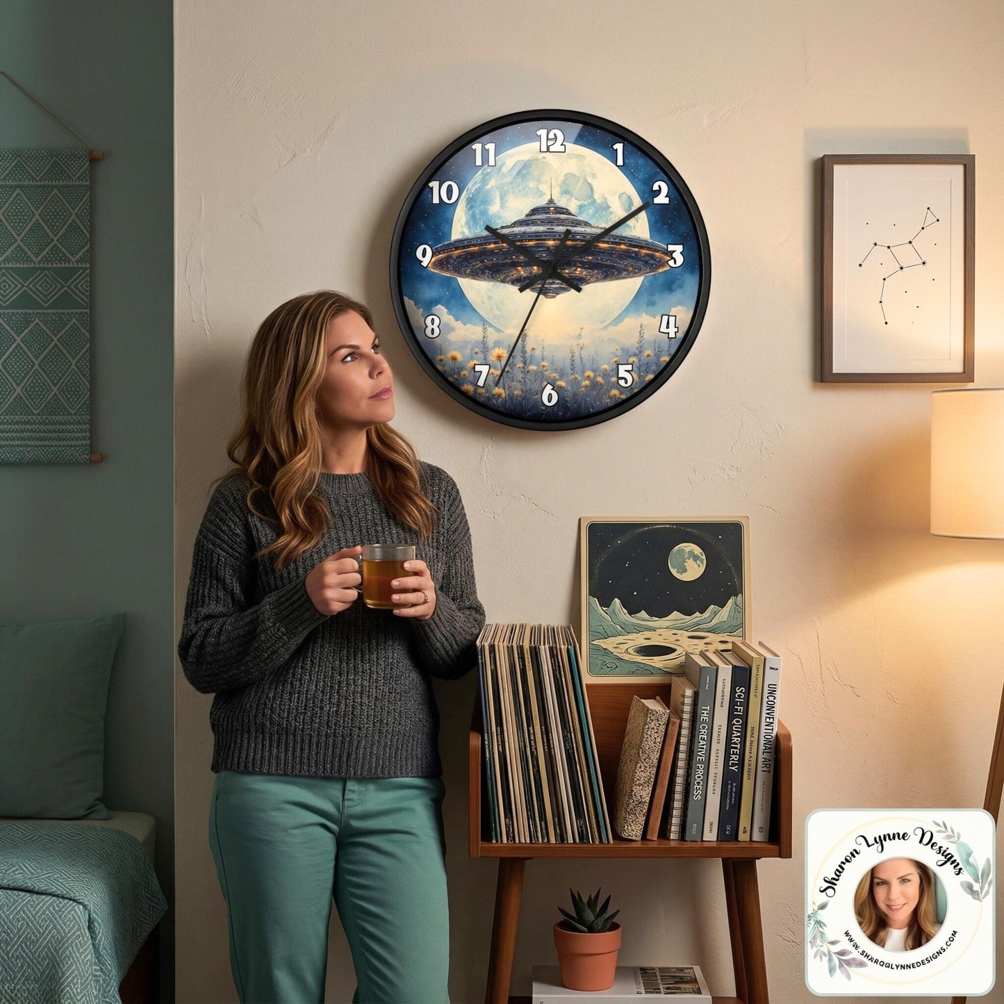 Operated Battery Wall Clock, 10-Inch Plexiglass Face with Silent Mechanism