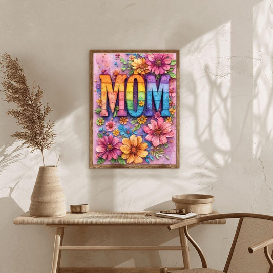 Mom DIY Diamond Painting Kit No Frame - Art Project Rhinestone Canvas