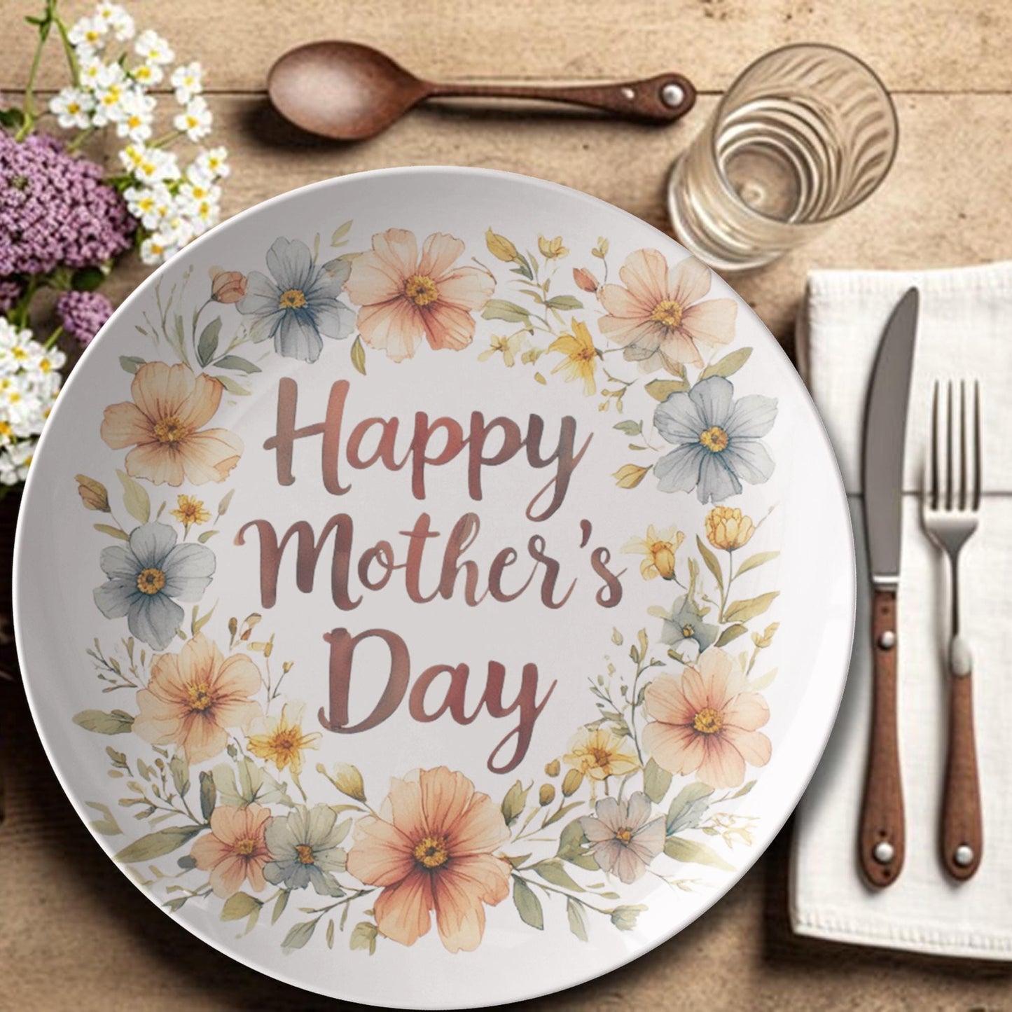 Mother's Day Commemorative Plate - Special Gift for Mom, Kitchen Decor
