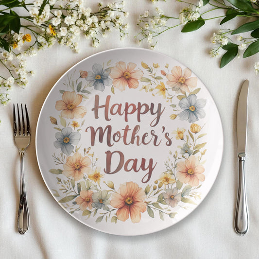 Mother's Day Commemorative Plate - Special Gift for Mom, Kitchen Decor