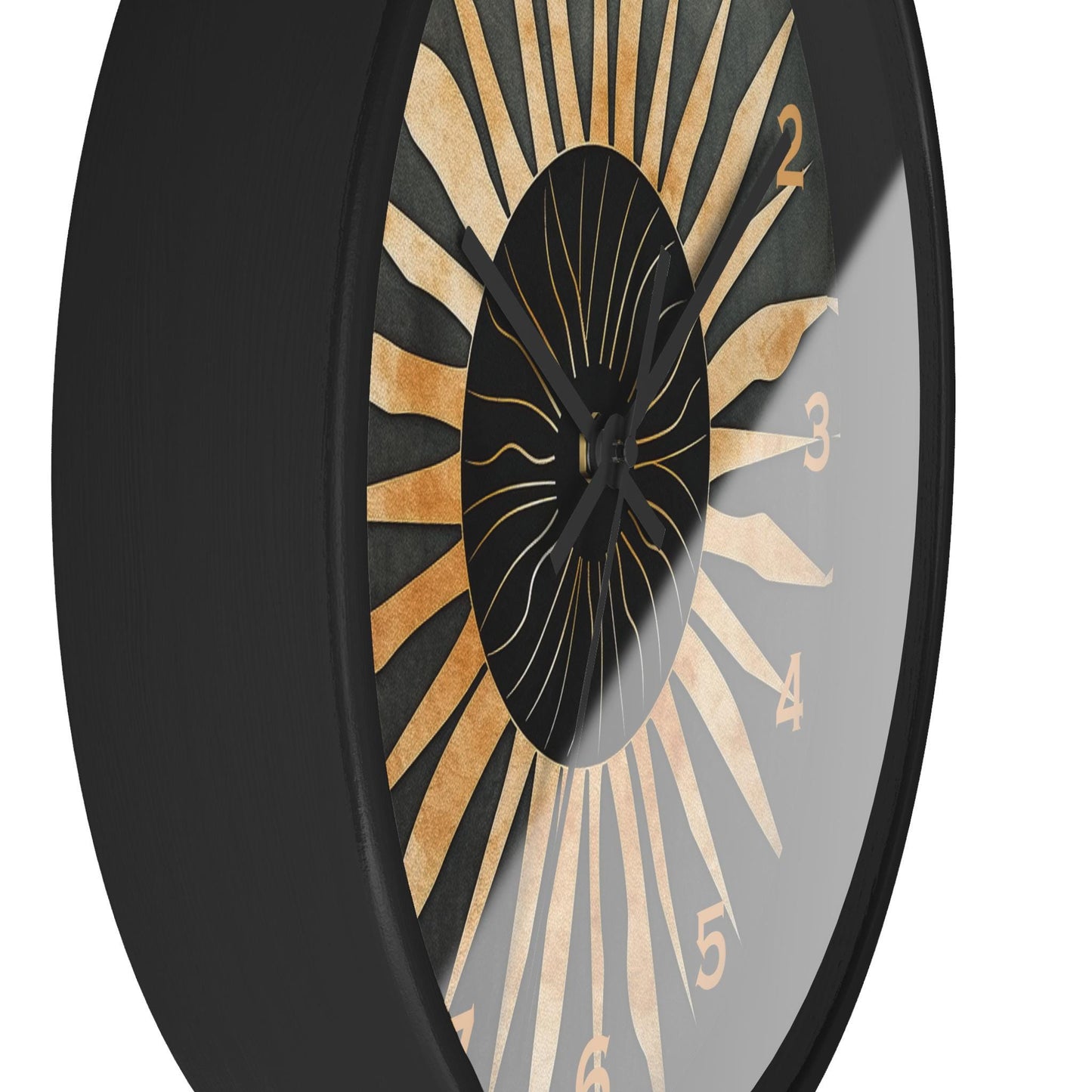 Retro Sunburst Wall Clock - Bohemian Decor, Host Gift, Decorative Timepiece for Entryway