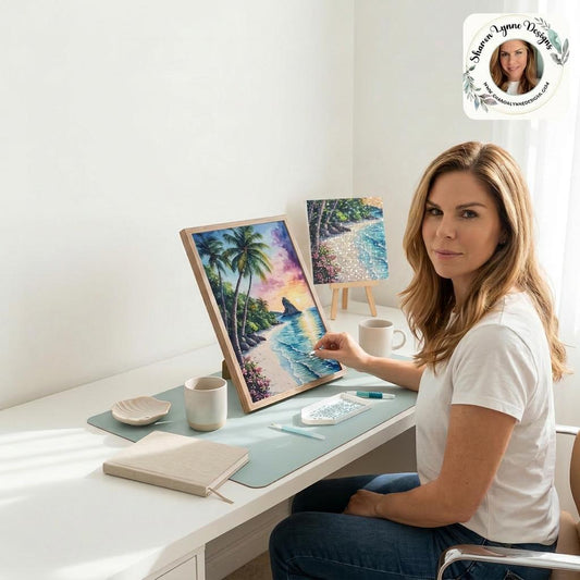 Beach DIY Diamond Painting Kit No Frame - Ocean Seascape Art Craft Project Home Decor