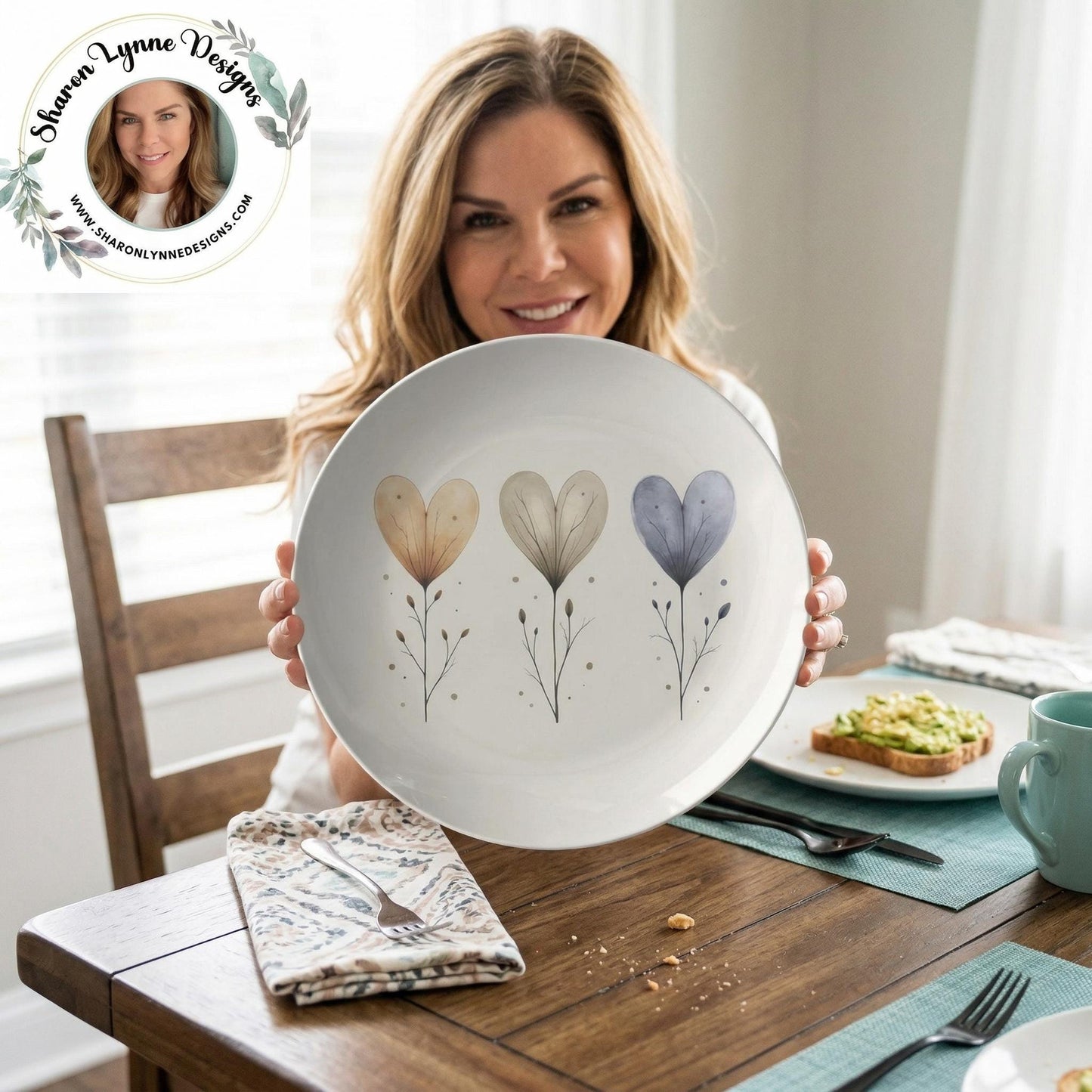 Heart Shaped Thermosaf Plates - Heat Resistant Dinnerware Set for Kitchen Dining