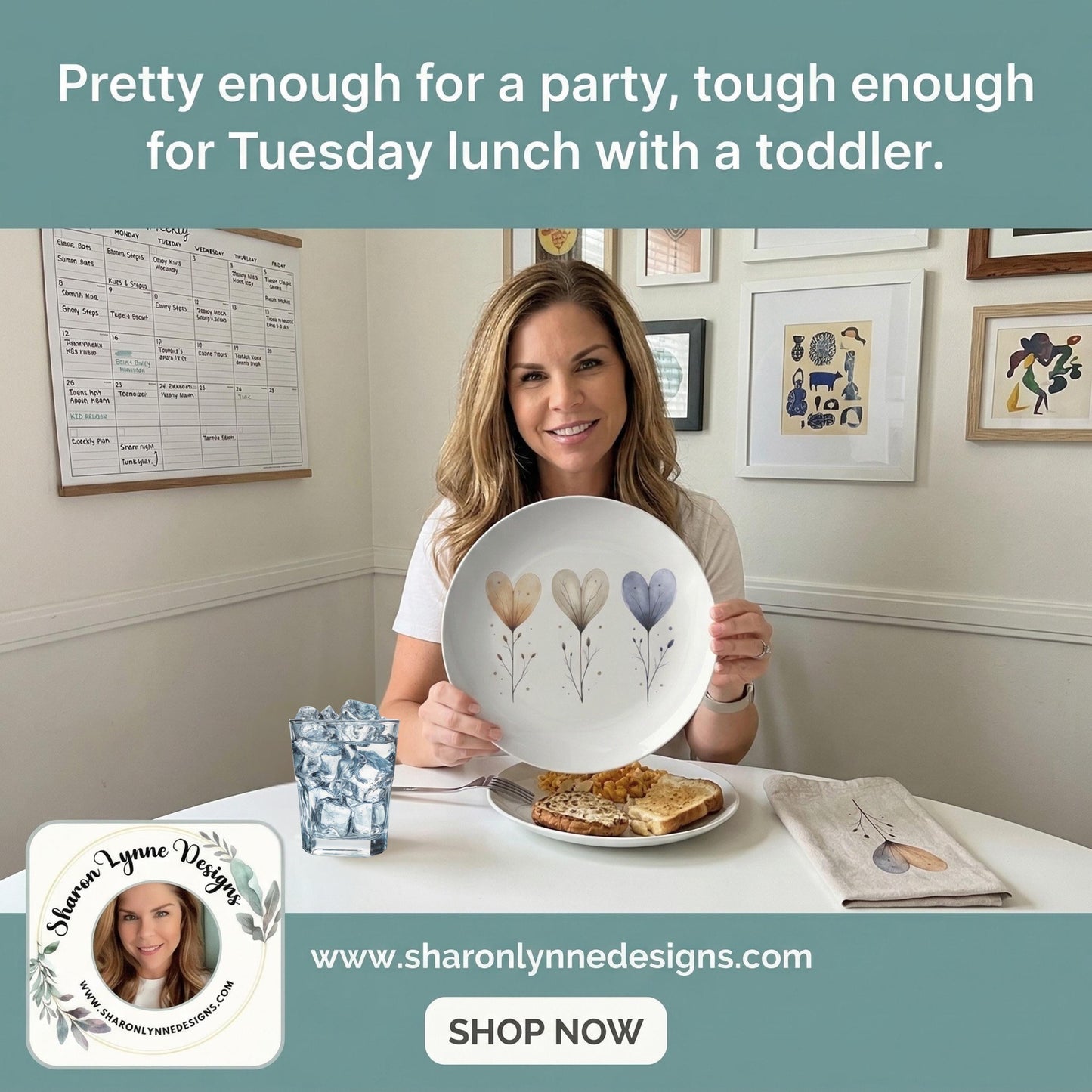 Heart Shaped Thermosaf Plates - Heat Resistant Dinnerware Set for Kitchen Dining