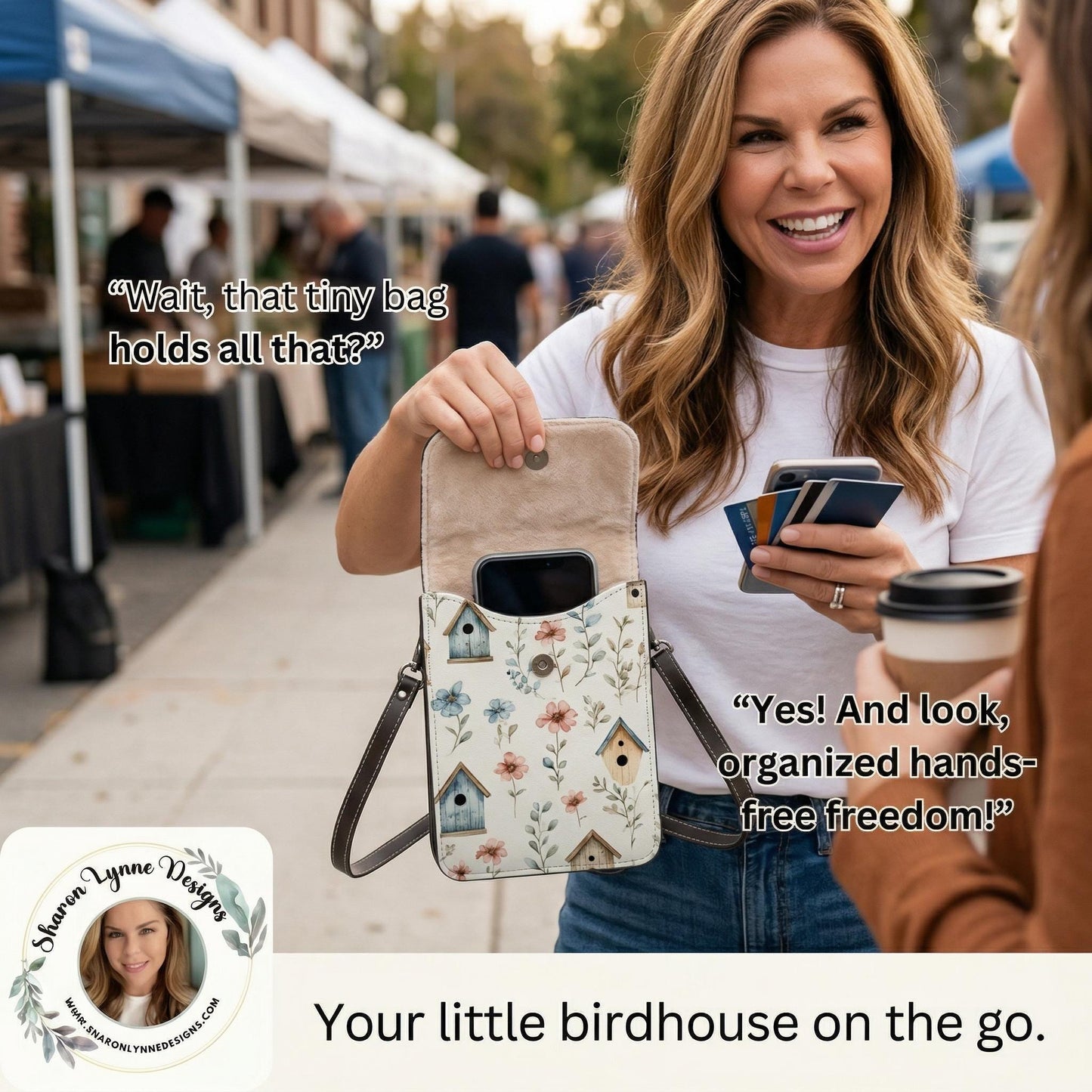 Birdhouse Leather Cell Phone Purse Crossbody Bag Small Handbag Mini Pouch Shoulder Strap Women