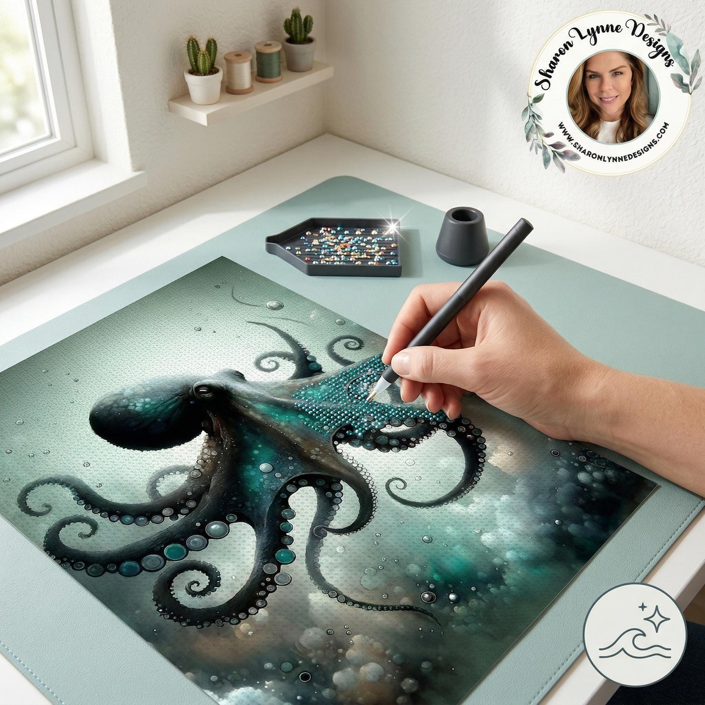Octopus DIY Diamond Painting Kit No Frame - Sea Creature Art Craft Project