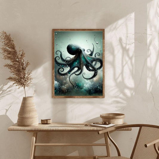 Octopus DIY Diamond Painting Kit No Frame - Sea Creature Art Craft Project