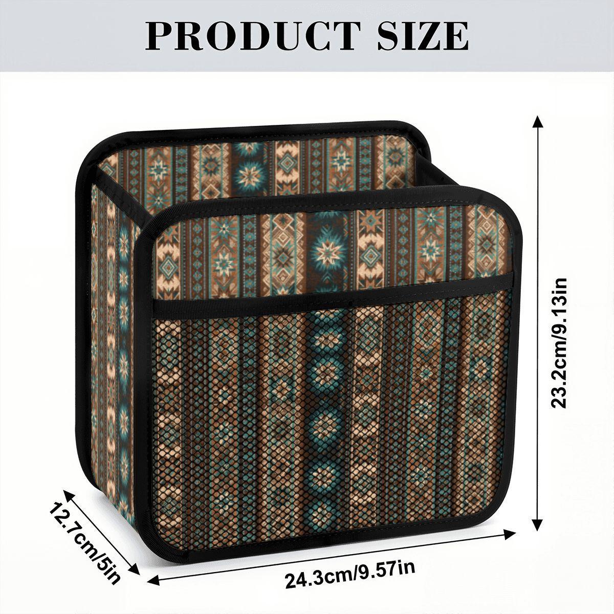 Native Pattern Car Seat Organizer with All-Over Printing - Durable Large Storage Capacity