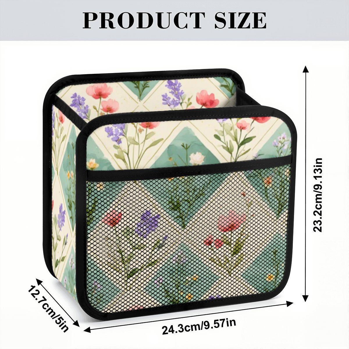 Floral Car Seat Organizer - Backseat Storage Caddy for Travel Accessories and Essentials