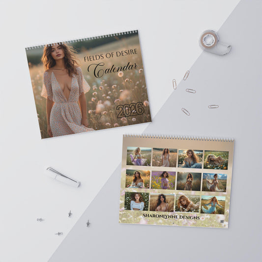 Fields of Desire Calendar , Female Art Monthly Planner Home Office Decor Gift Her