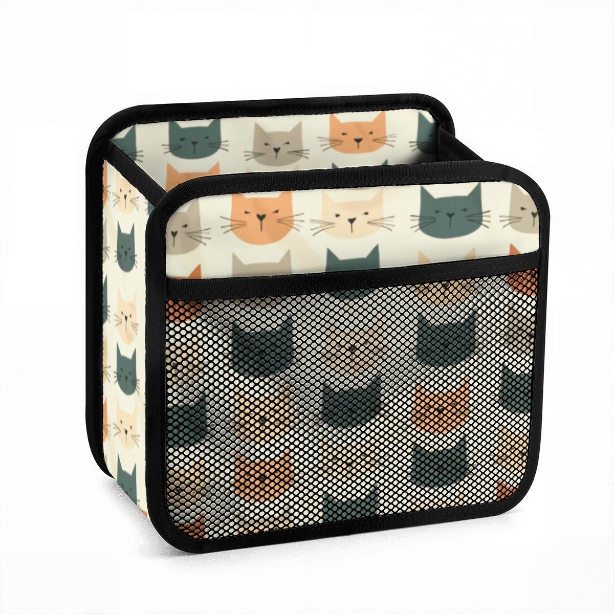 Retro Cat Car Seat Organizer – PU Auto Storage Caddy, Travel Accessories
