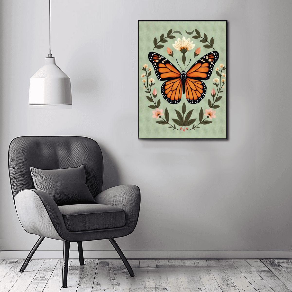 Butterfly DIY Diamond Painting Kit 12x16 Sparkling Art Craft Project No Frame
