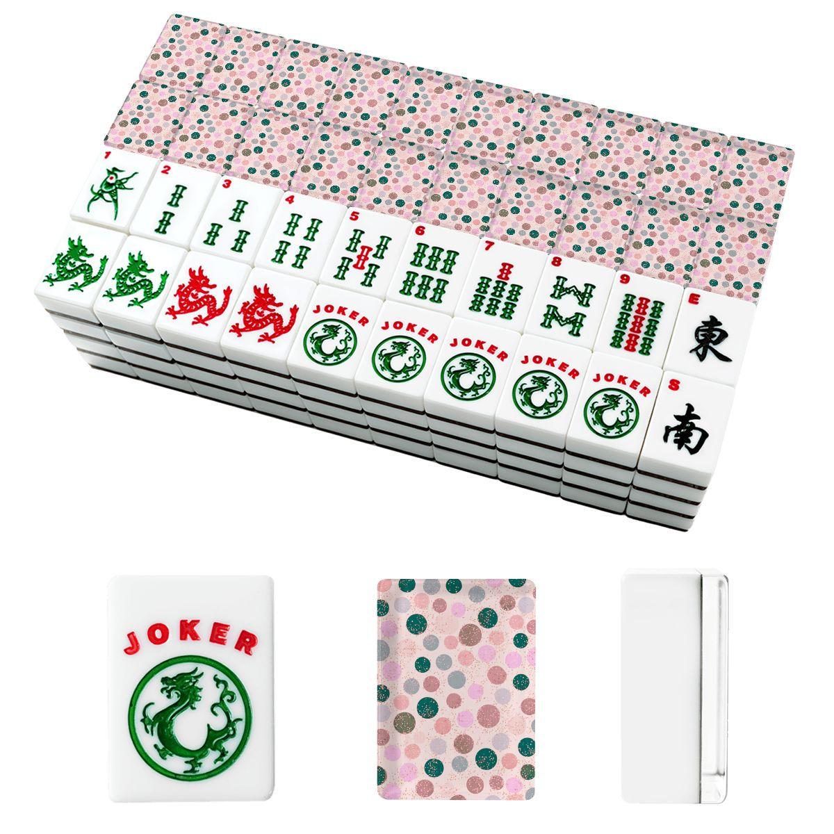 Festive Dots American Mahjong Tiles - Colorful Game Set for Party Play