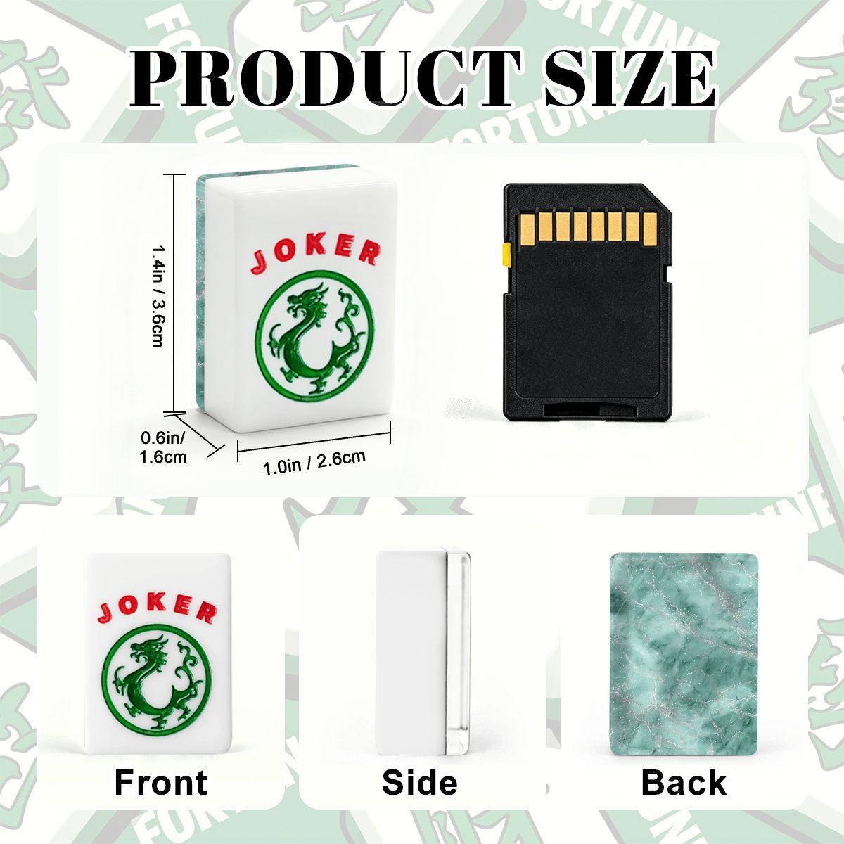 Green Marble American Mahjong Tiles – Acrylic Chinese Board Game Set
