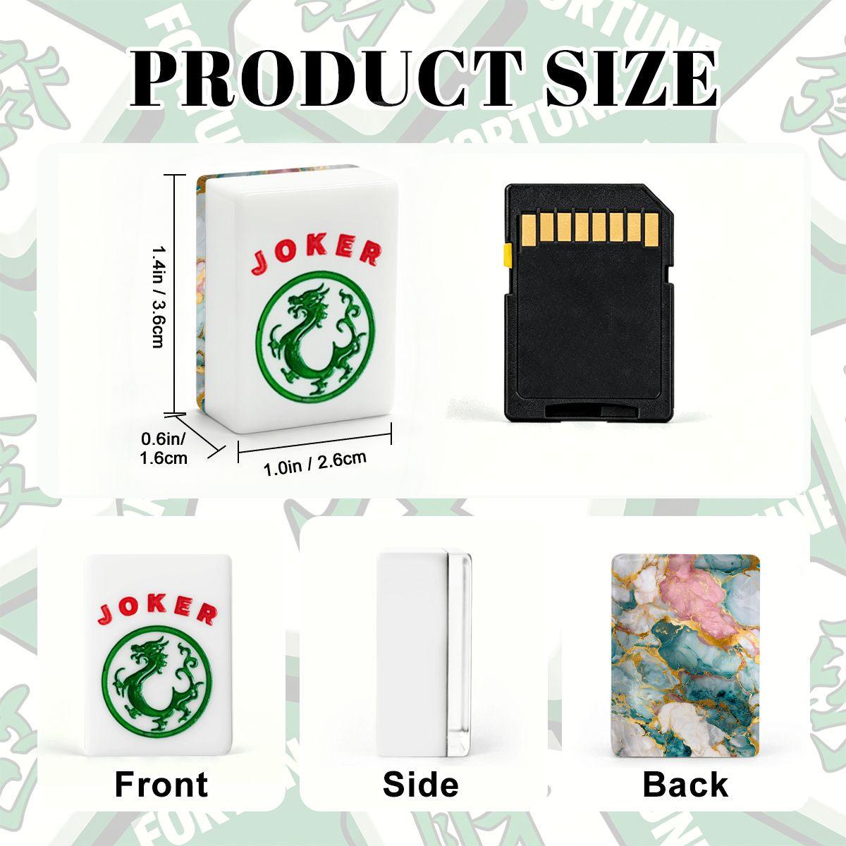 Marble American Mahjong Tiles Set - Stone Gaming Pieces for Mahjong Players