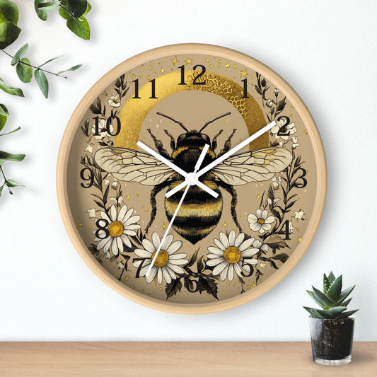 Bee Hive Wall Clock: Farmhouse Decor for Beekeepers & Honey Enthusiasts