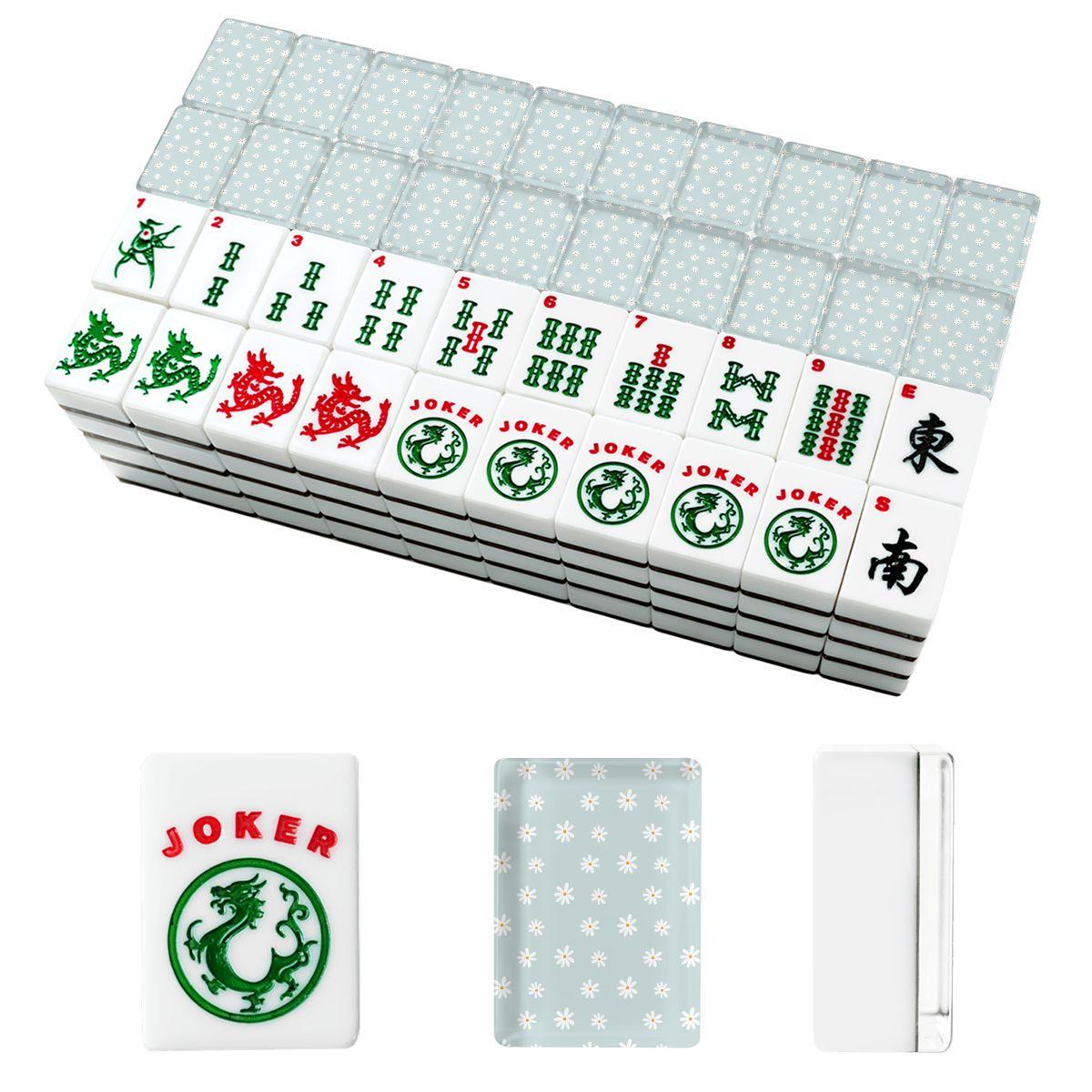Daisy American Mahjong Tiles Set - Floral Design Game Pieces for Traditional Mah Jongg Play