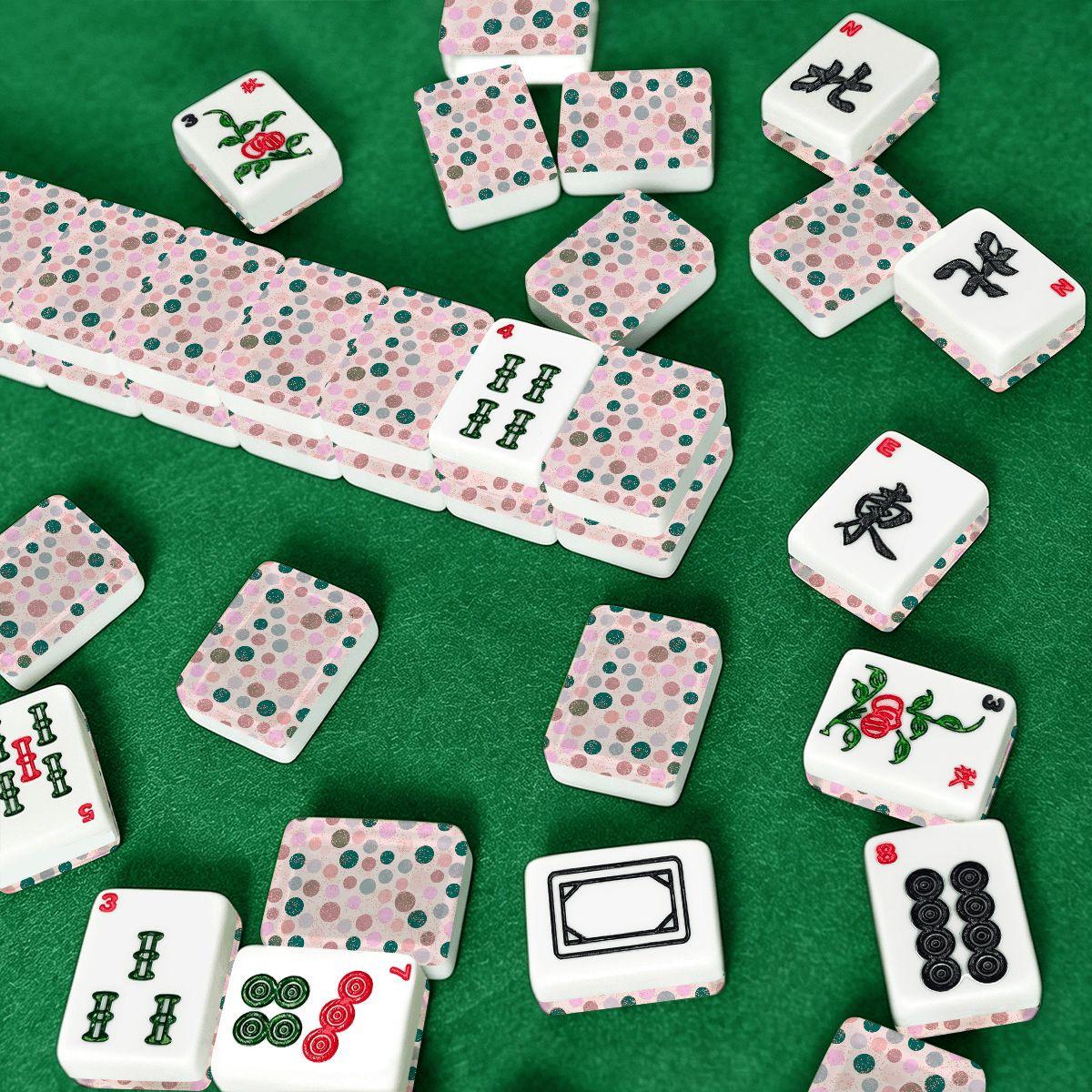 Festive Dots American Mahjong Tiles - Colorful Game Set for Party Play