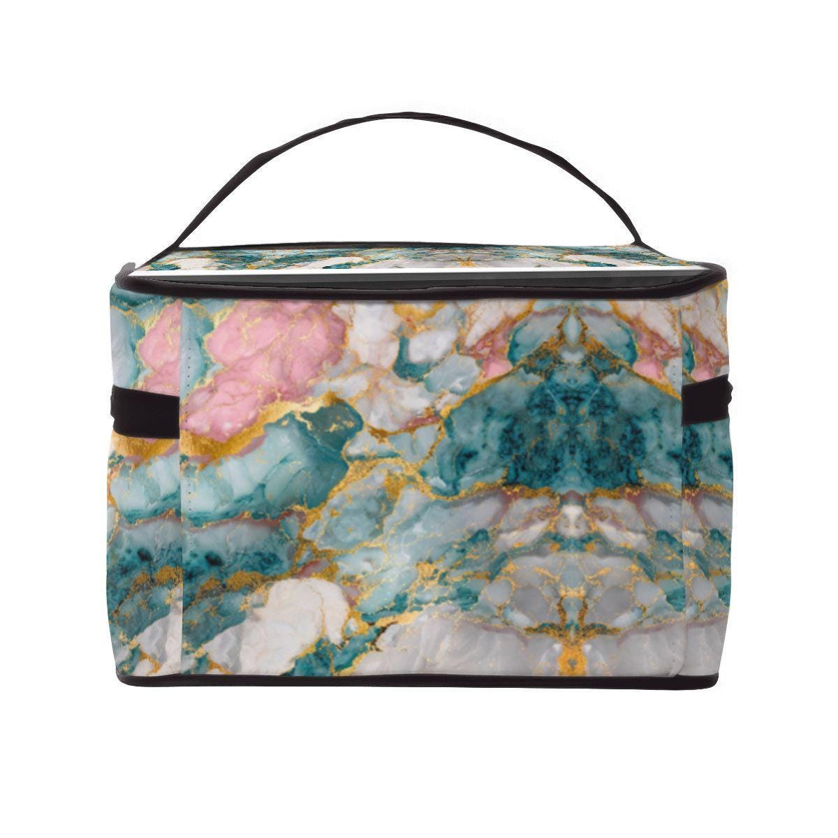 Marble Portable Mahjong Travel Bag Storage Case Organizer Tile Game Set Accessories