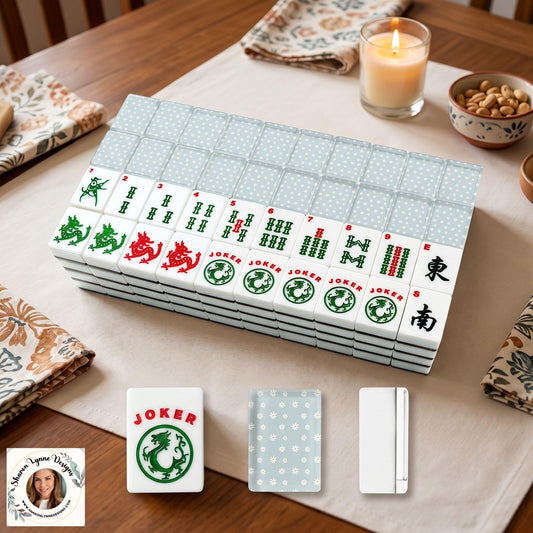 Daisy American Mahjong Tiles Set - Floral Design Game Pieces for Traditional Mah Jongg Play