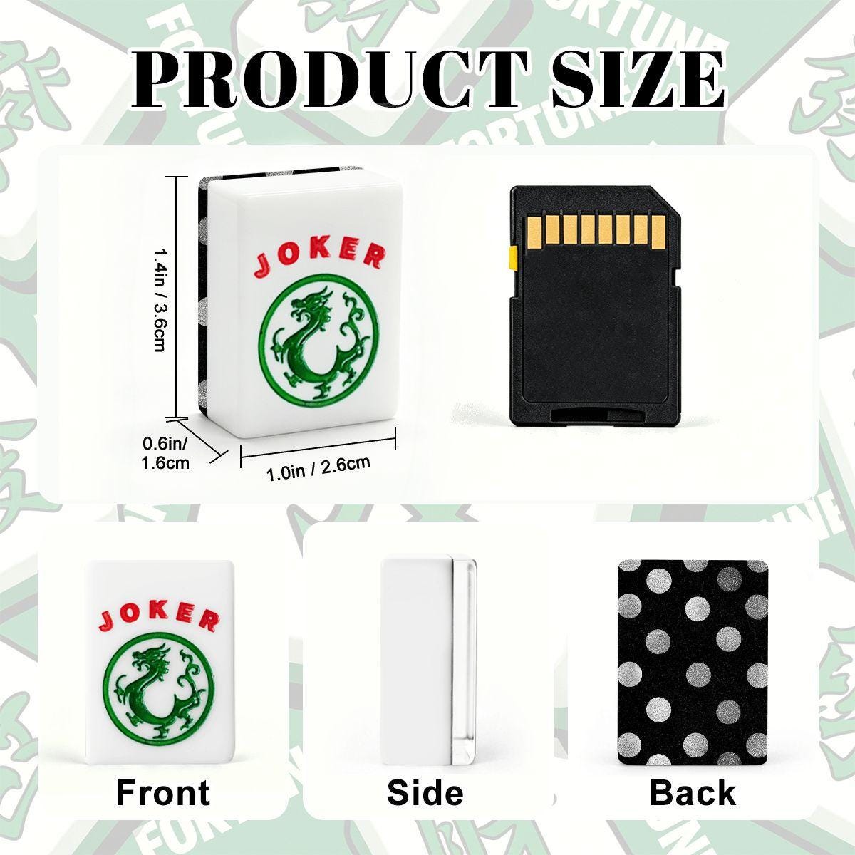 Black Dot American Mahjong Tiles Complete Game Set Traditional Chinese Board Pieces