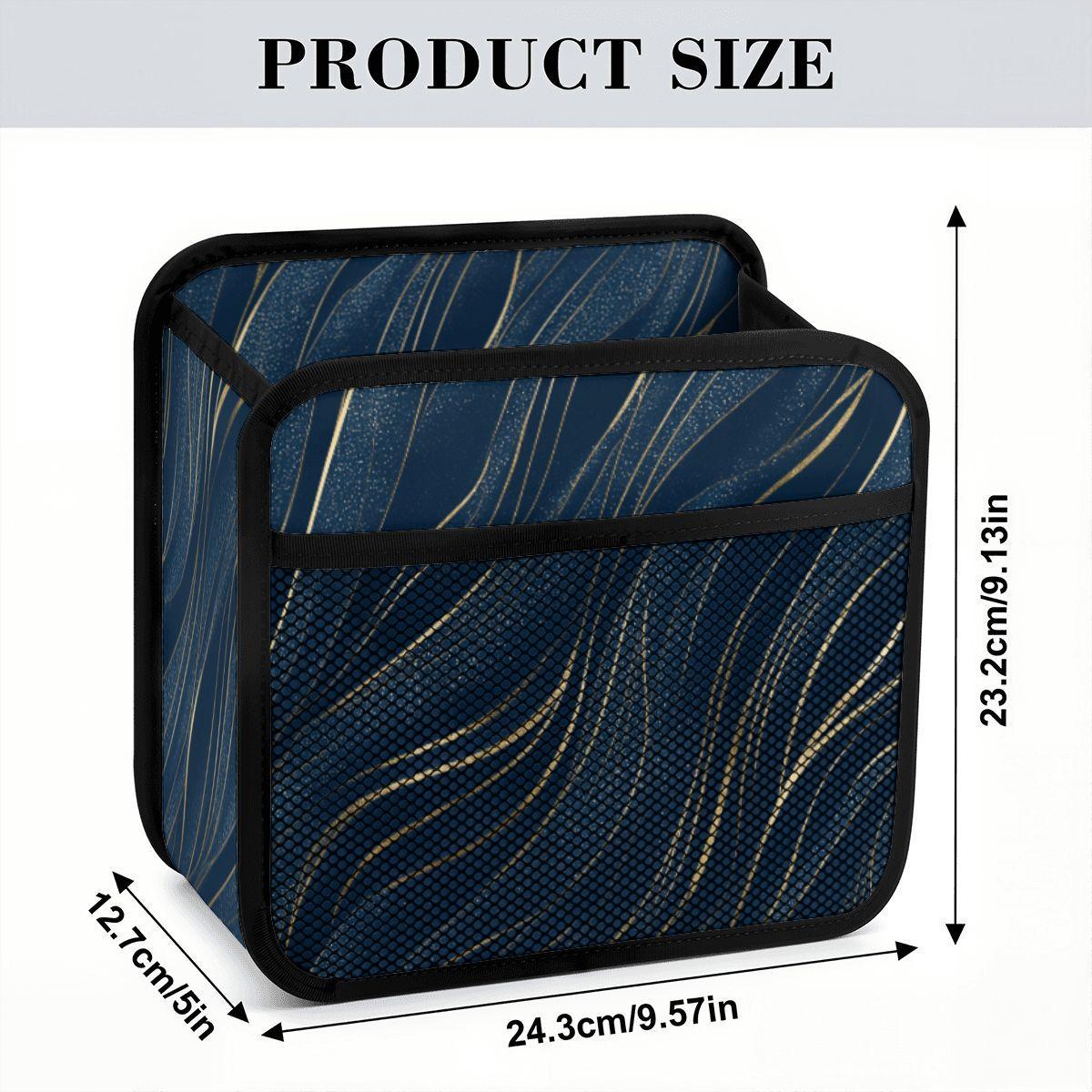 Gold Blue Car Seat Organizer Back Storage Caddy Holder Travel Kids Road Trip