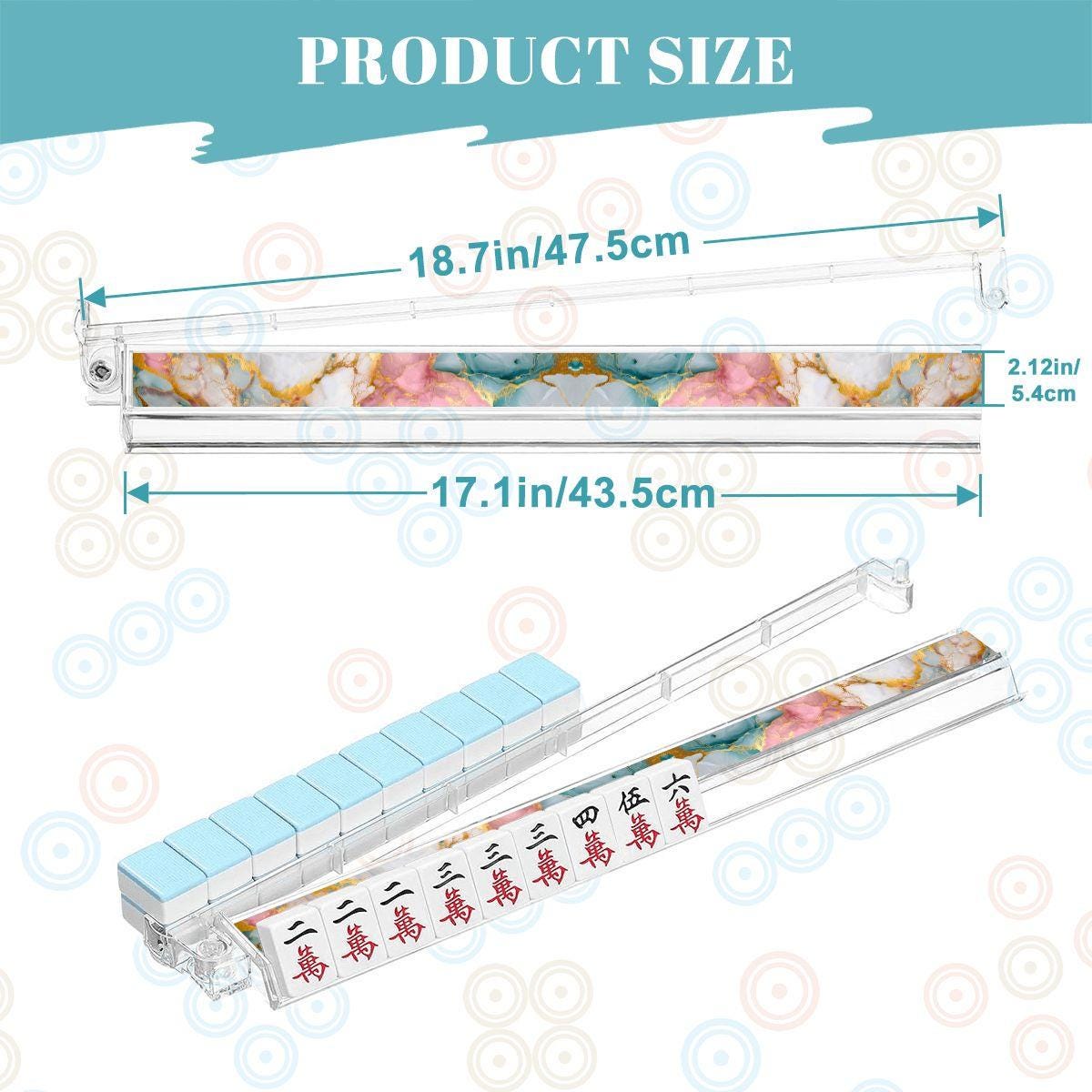 Marble Mahjong Tile Pusher Racks 4pcs