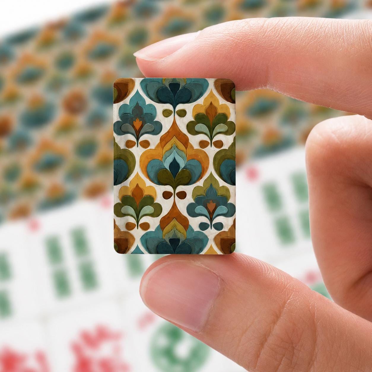 Retro American Mahjong Tiles Set | 166-Piece Acrylic Game Night Gift