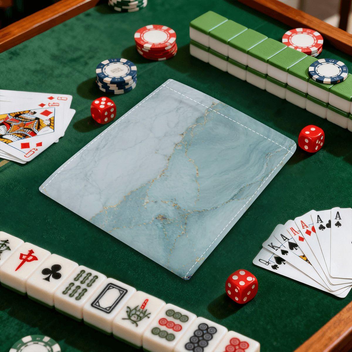 Blue Sky Mahjong Card Holder with Line Finder – 4 Player Tile Rack Organizer