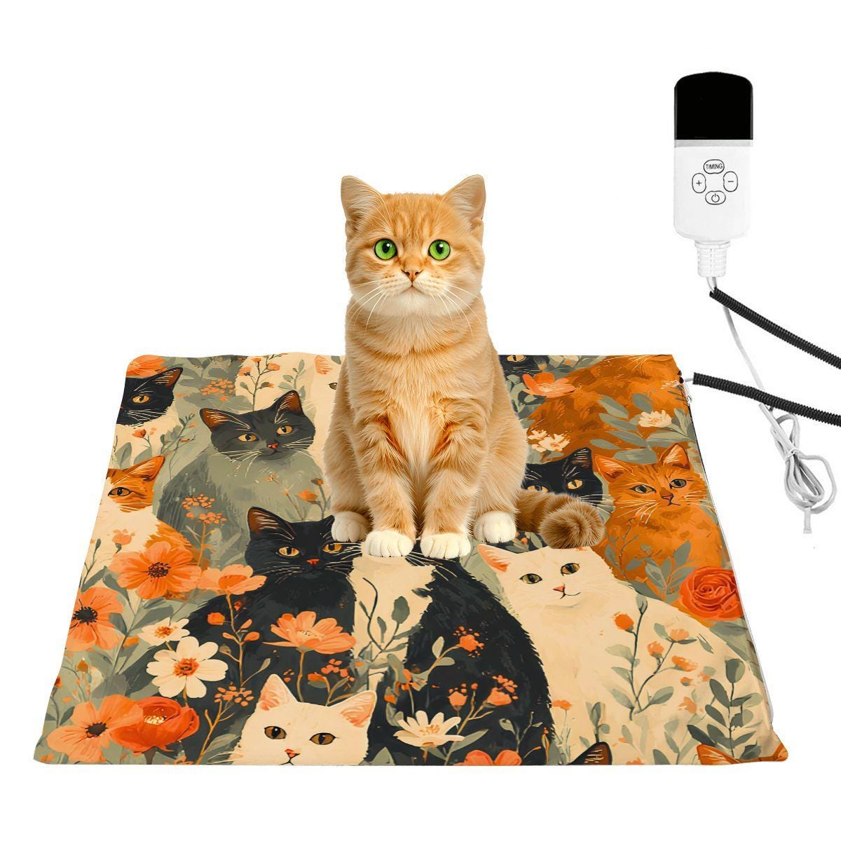 Electric Cat Heating Pad: Cozy Pet Bed, Adjustable Temperature, Safety Timer