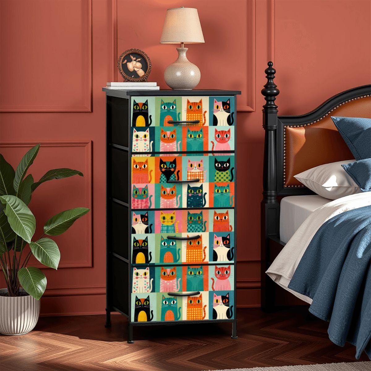 Retro Cat 4Drawer Dresser (Made in USA)