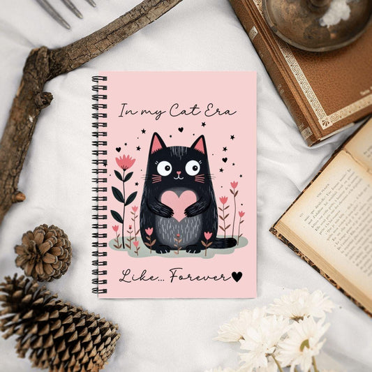 In My Cat Era Spiral Notebook – Pink Feline Journal