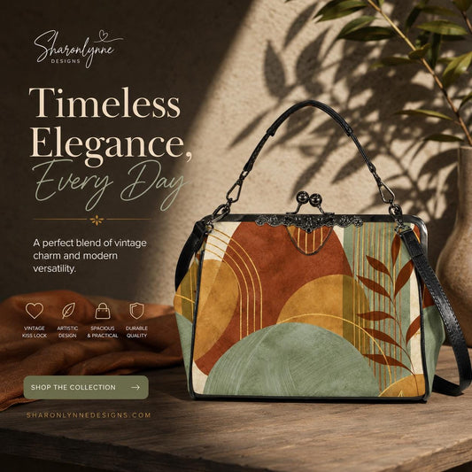 Autumn Love Kisslock Crossbody Shoulder Bag