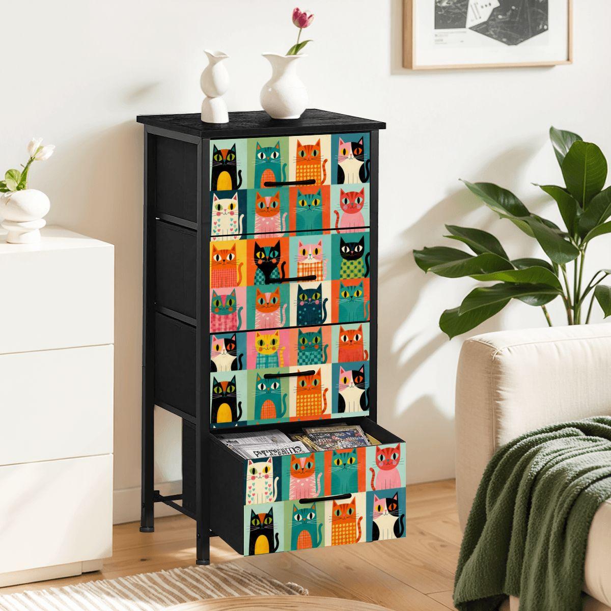 Retro Cat 4Drawer Dresser (Made in USA)