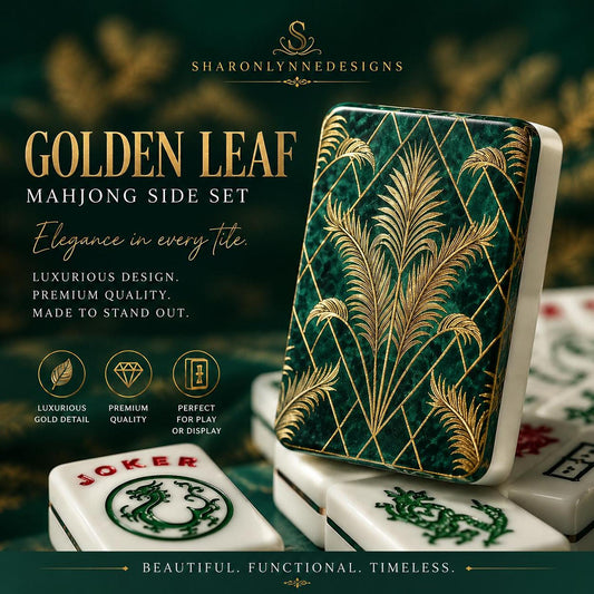 American Mahjong Golden Palm Acrylic Tile Set – 166 Pieces with Jokers
