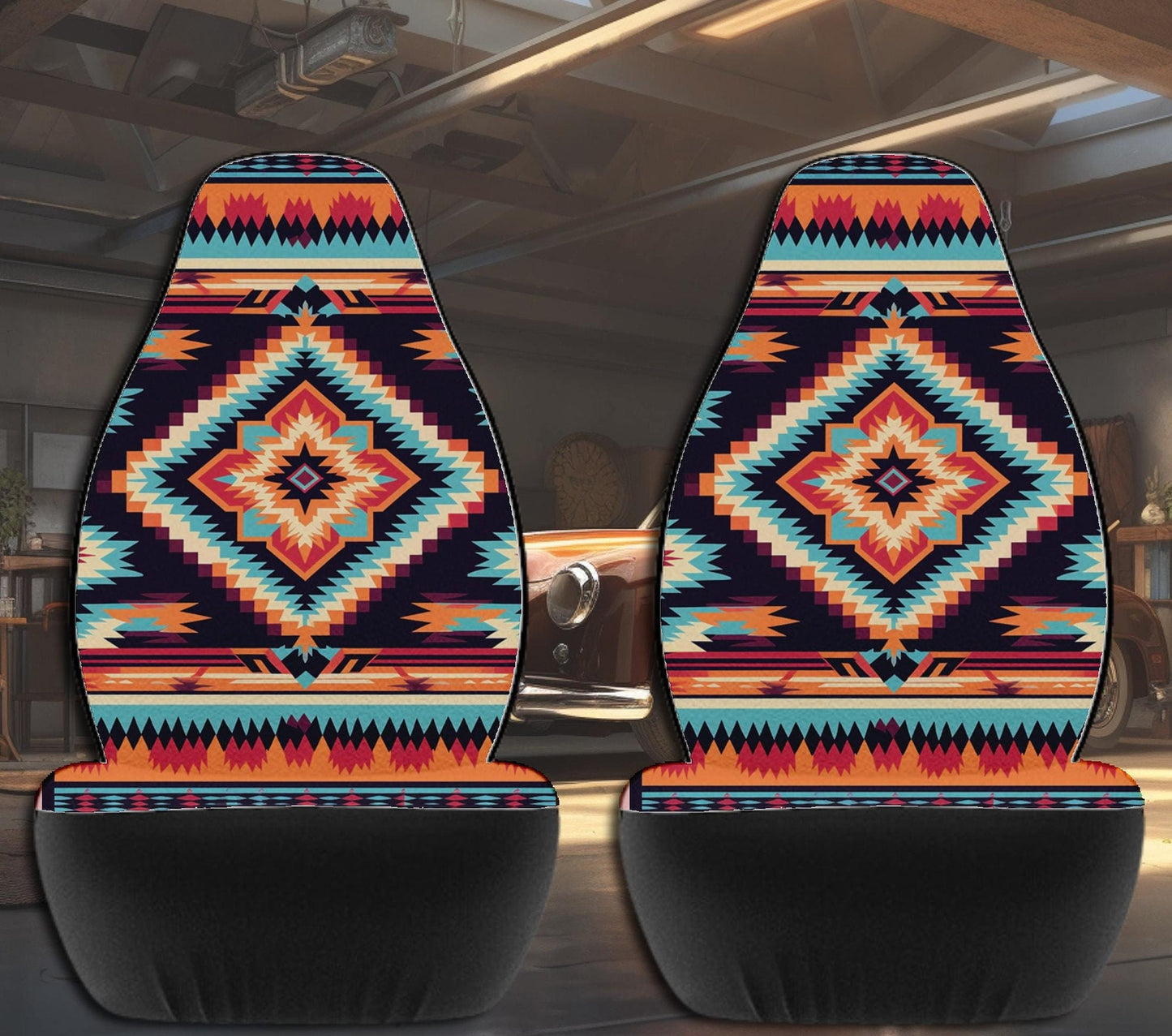 Aztec Car Seat Covers for Universal Fit, Durable Polyester Protection