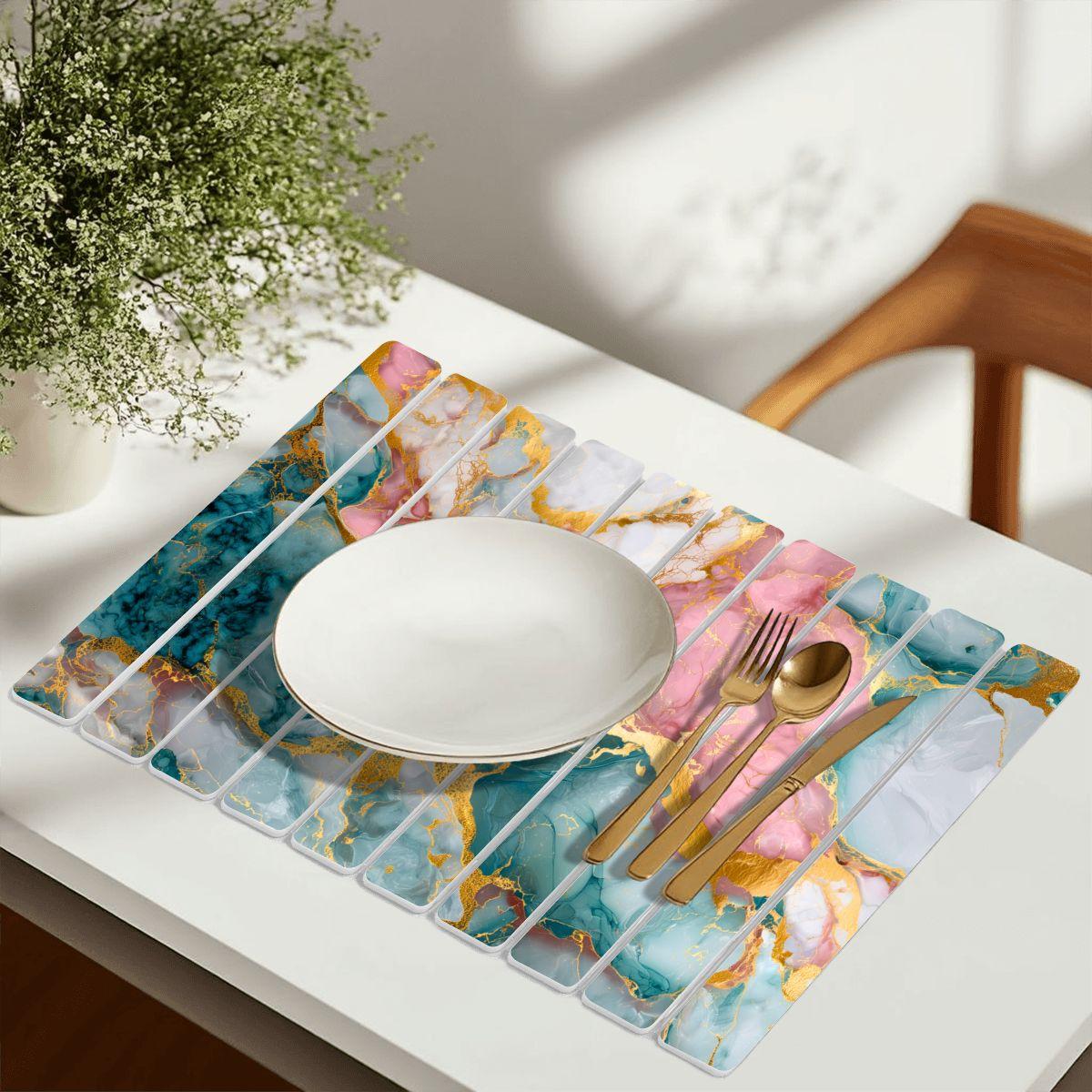 Marble Diatomaceous Earth Drying Mat for Kitchen & Bathroom, Rapid Water Absorption