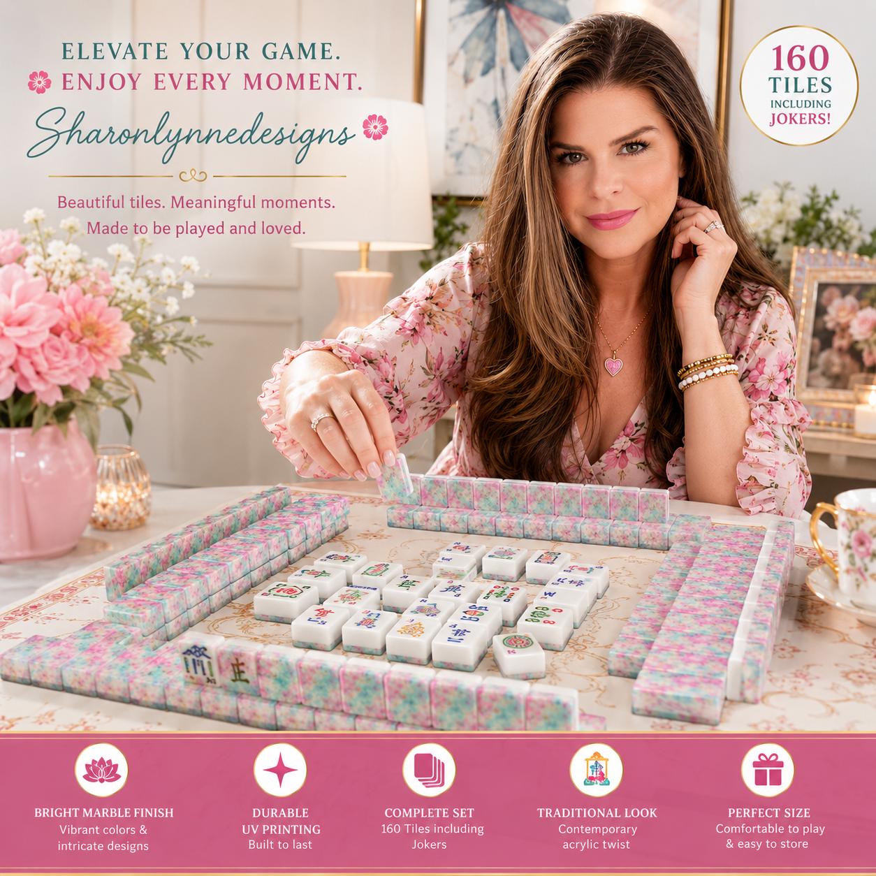 Pastel American Mahjong Tiles (Traditional Porcelain Style)