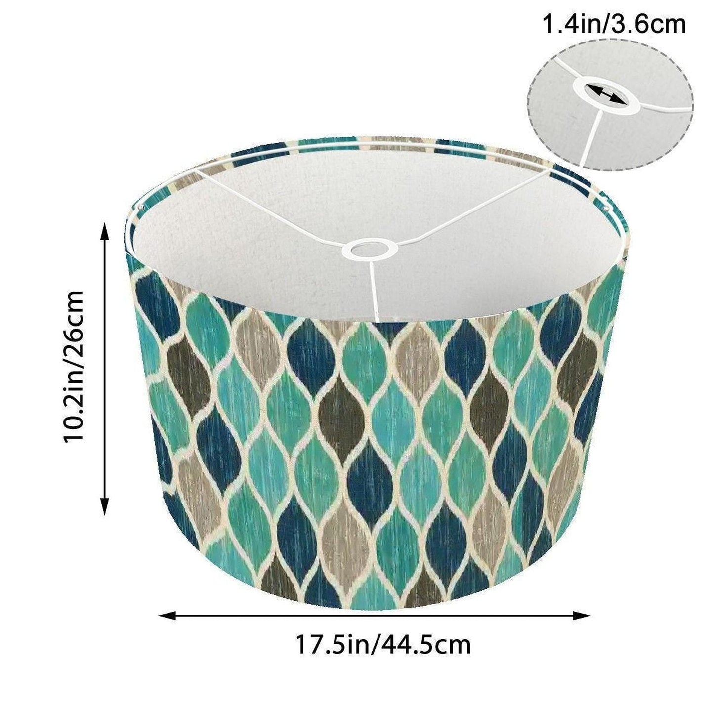 Ocean Lamp Shade, Tripod Floor with Mosaic Design