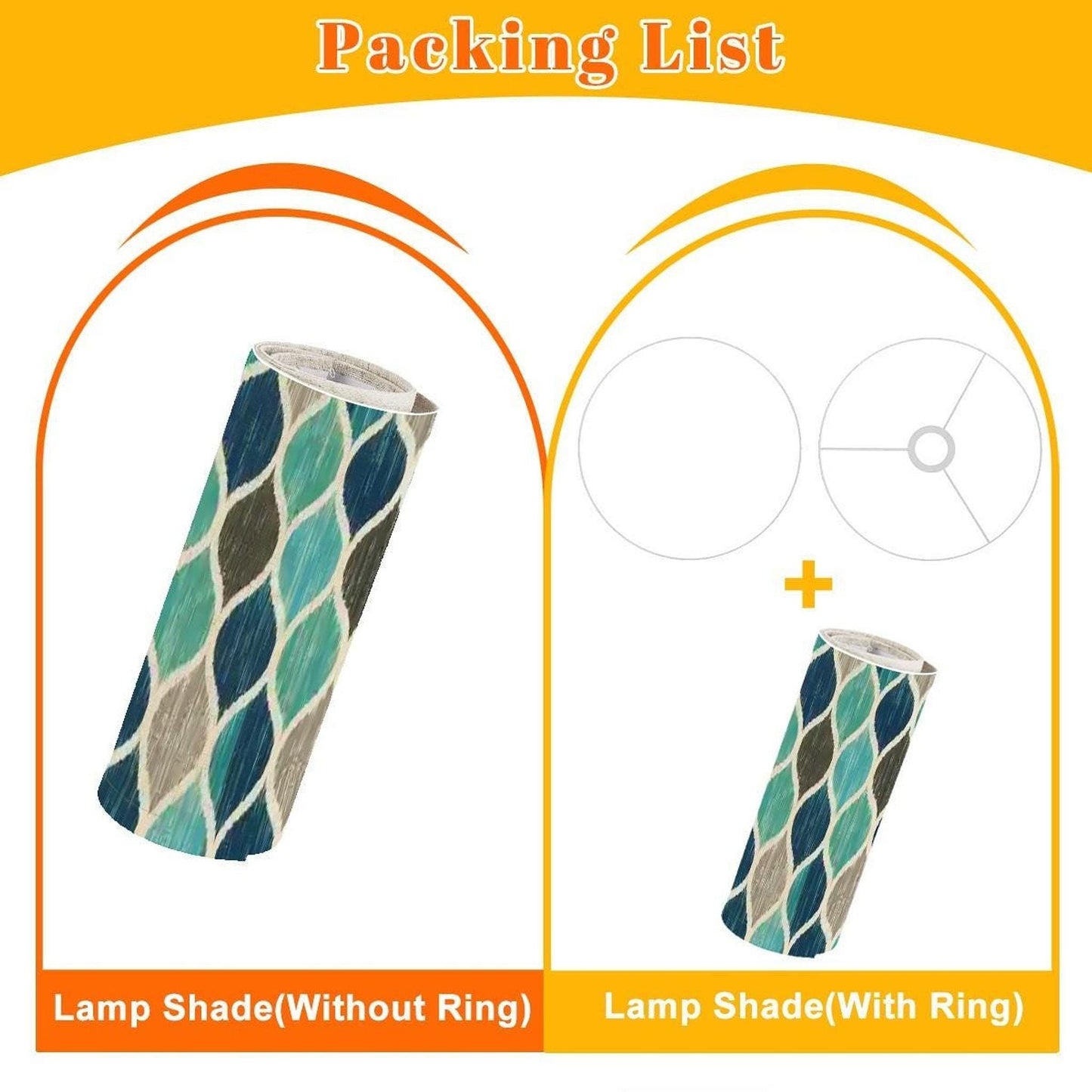 Ocean Lamp Shade, Tripod Floor with Mosaic Design