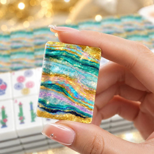 Turquoise Tide American Mahjong Tiles, Luxury 160-Piece Set with Jokers