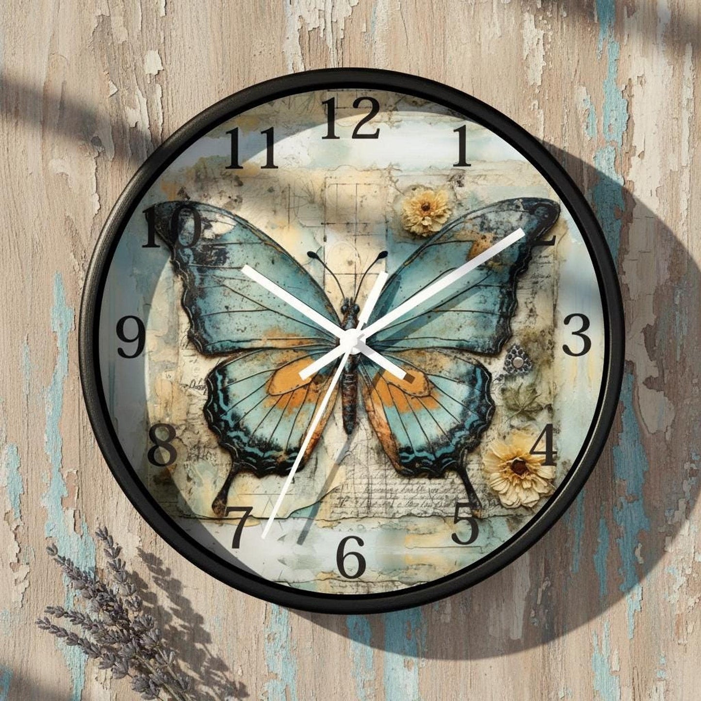 Butterfly Wall Clock, Artistic Silent Timepiece for Nature Lovers