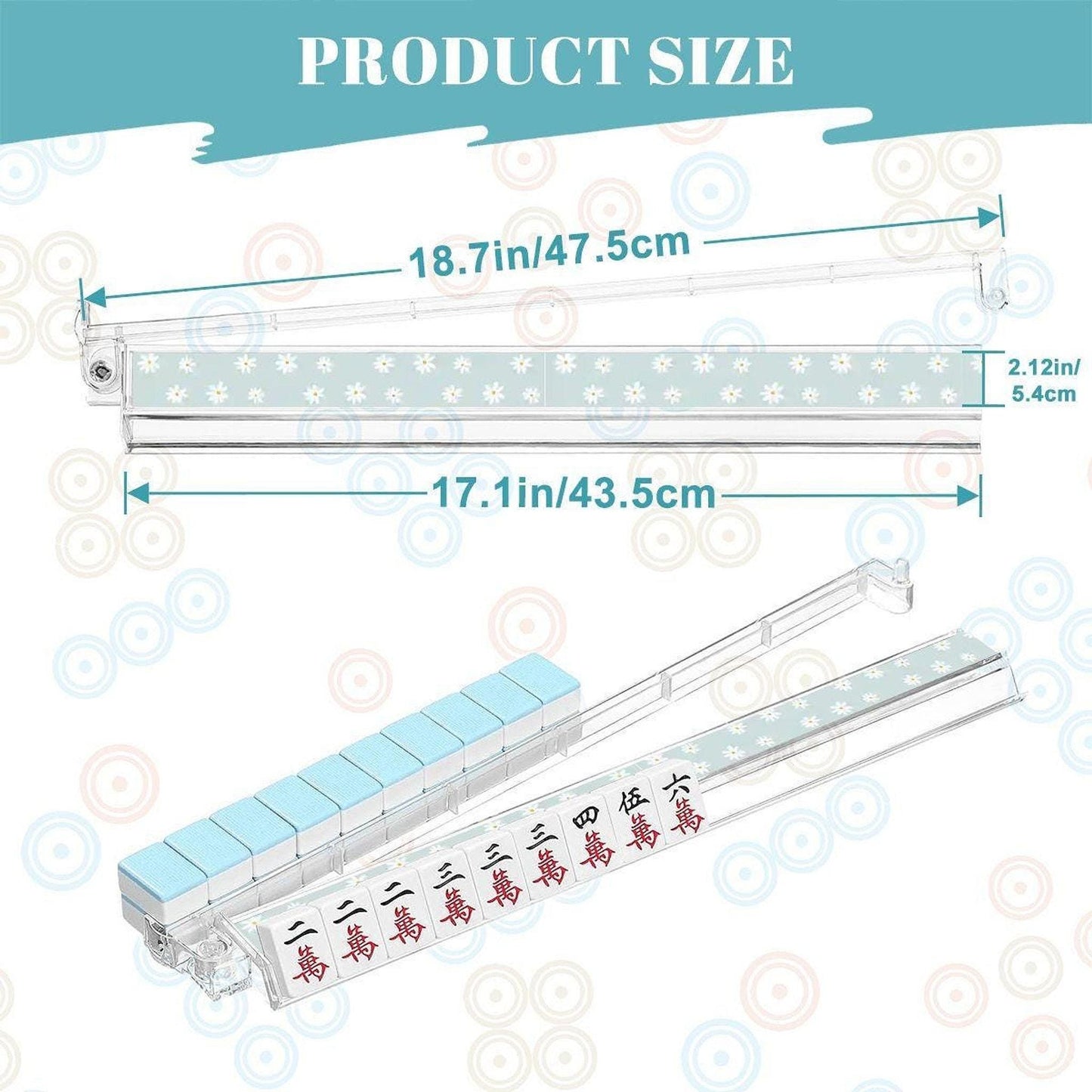 Mahjong Table Aid - Daisy Acrylic Tile Pushers Set of 4 with UV Printing