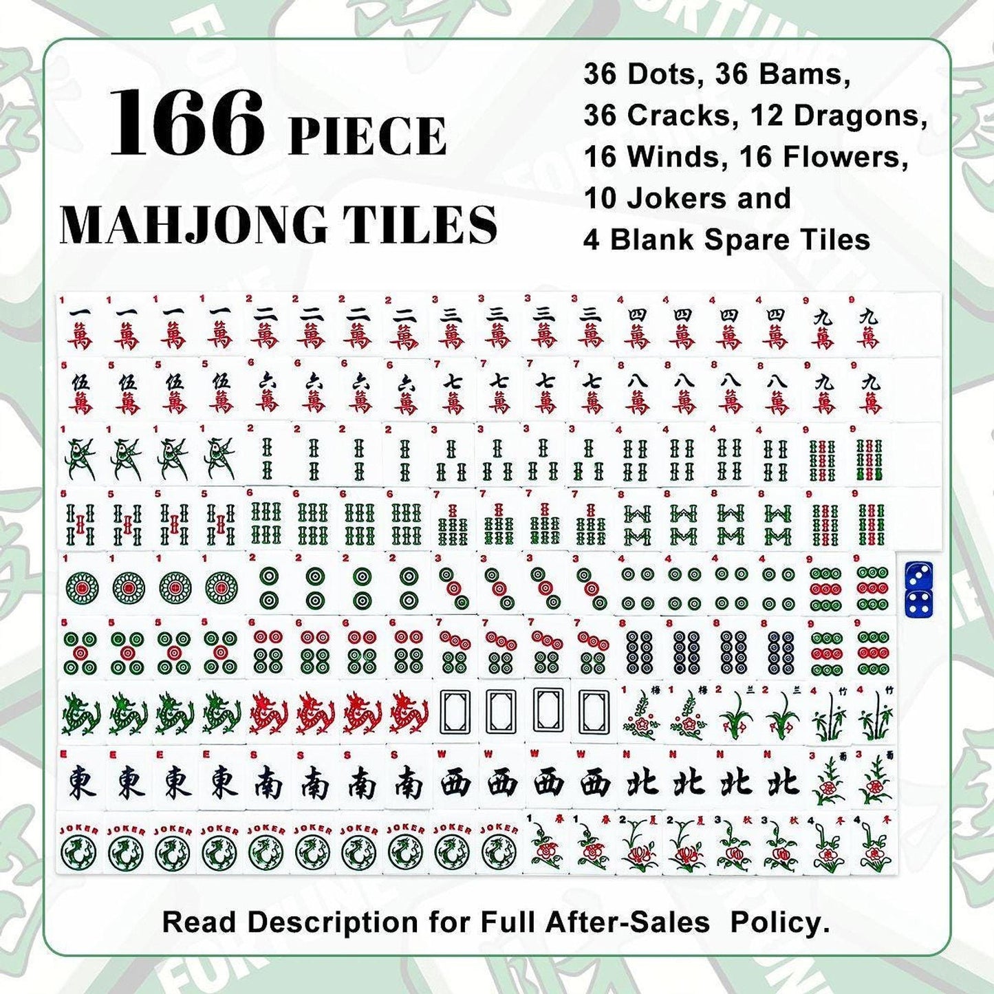 Marble Mahjong Set - Elegant American Tiles for Game Night