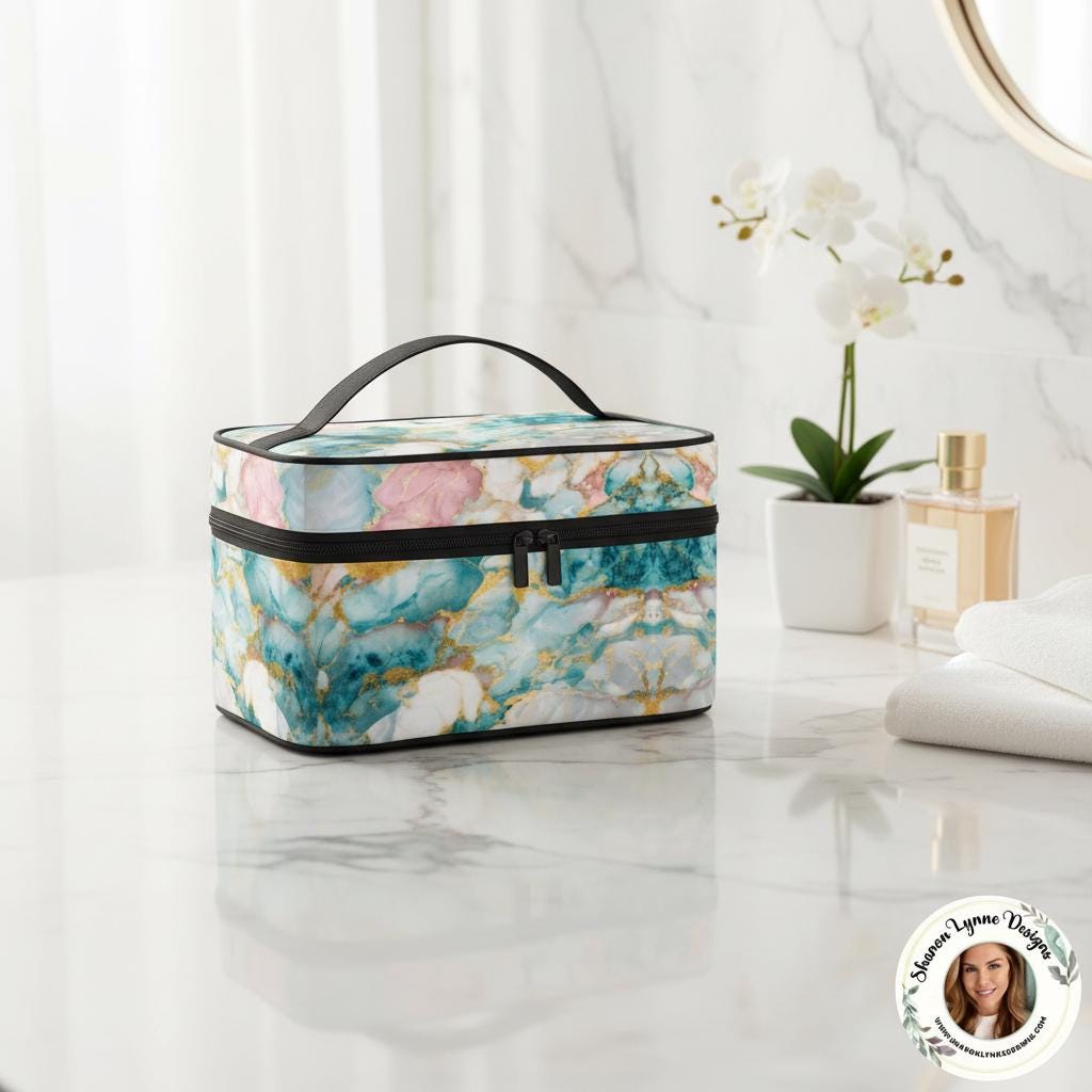 Marble Portable Mahjong Bag, Durable Travel Tote for Game Sets